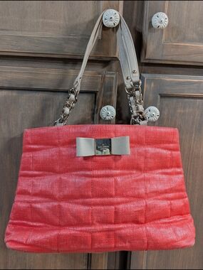 Kate Spade Quilted Raffia Tote Bag